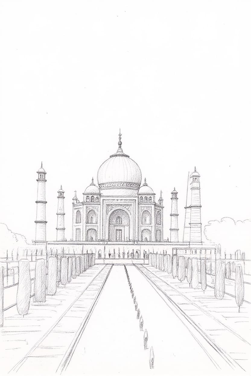 Architectural sketch style example